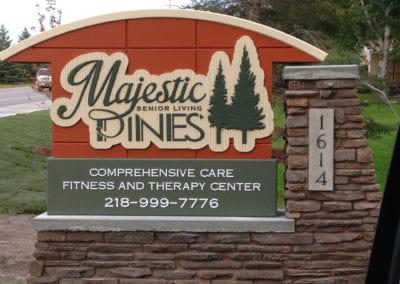 outdoor sign for Majestic Pines Senior Living