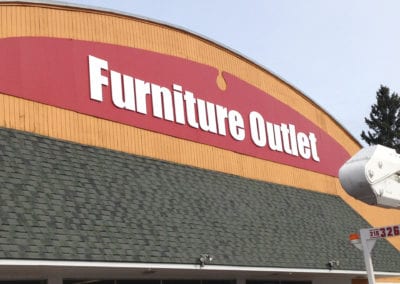 Building sign for Furniture Outlet