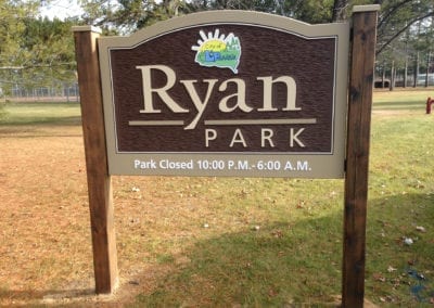 outdoor sign for Ryan Park