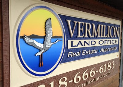 outdoor sign for Vermilion Land Office