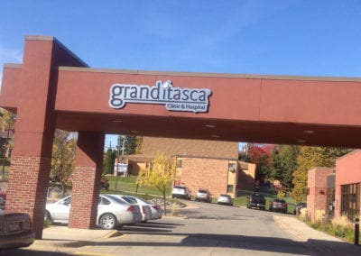 custom signs over drive at Grand Itasca Clinic & Hospital