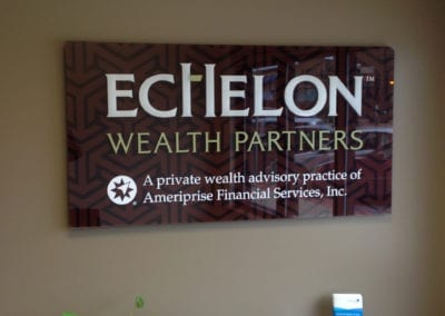 ADA interior sign for Echelon Wealth Partners